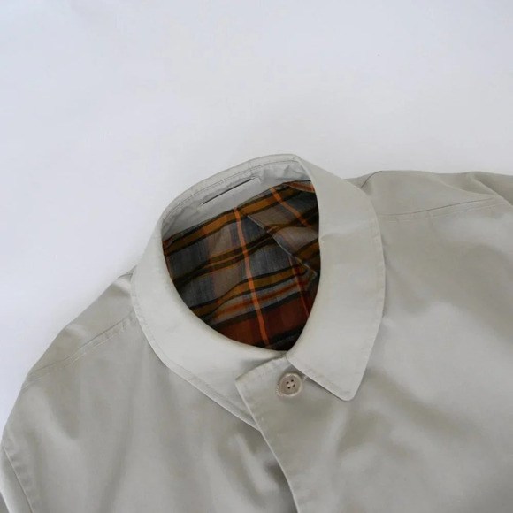 Vintage Sears "Perma-Prest" Tan with Checker  Liner made in U.S.A. - Picture 12 of 14